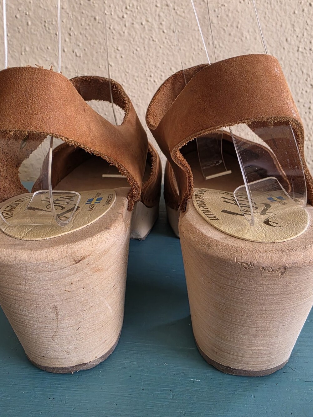 Lotta from Stockholm Highwood Oiled Nubuck Wooden Clogs Brown 37/6.5 - Picture 7 of 12